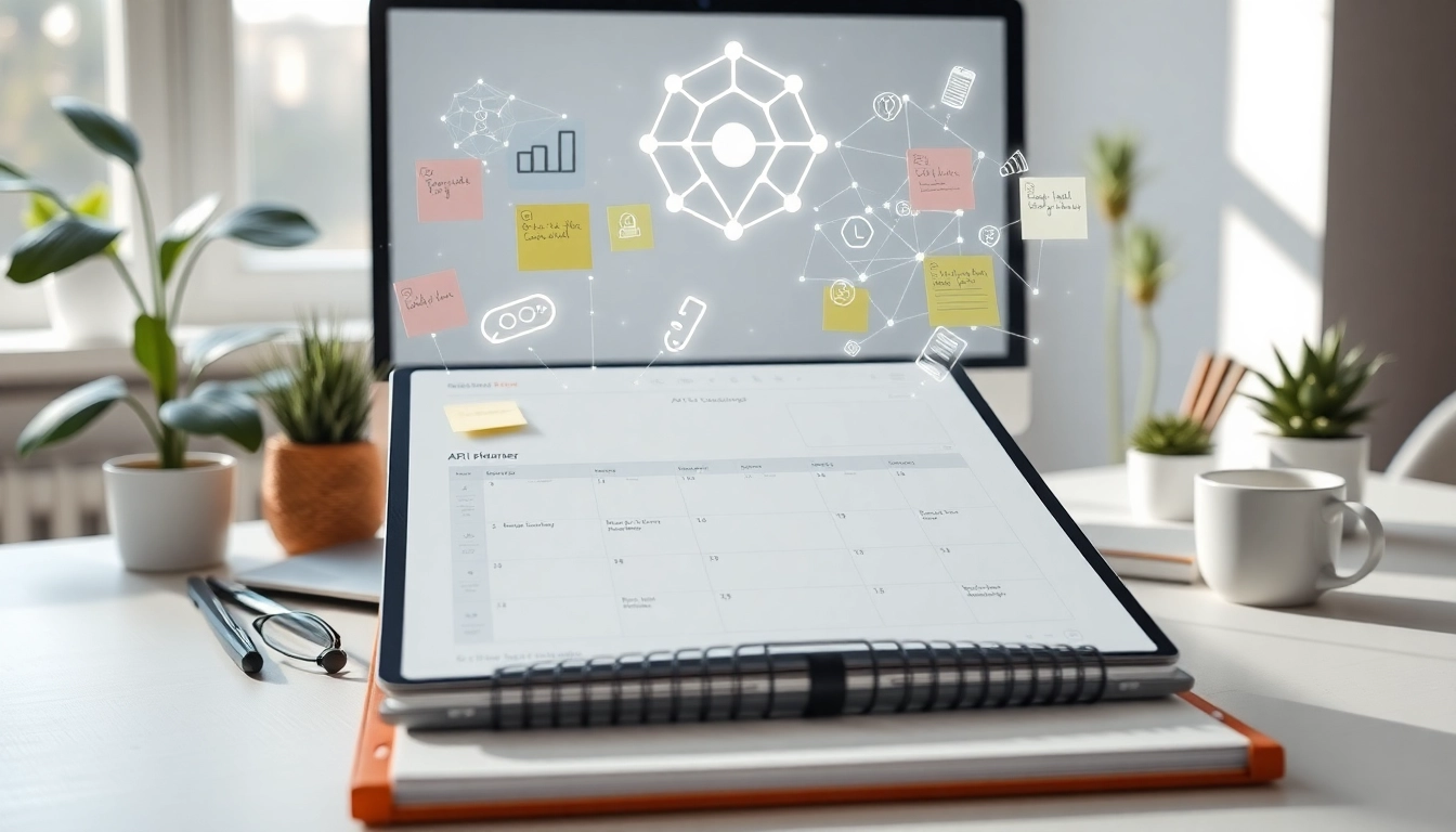 Organize Your Life With AI using advanced digital planning tools in a modern workspace.