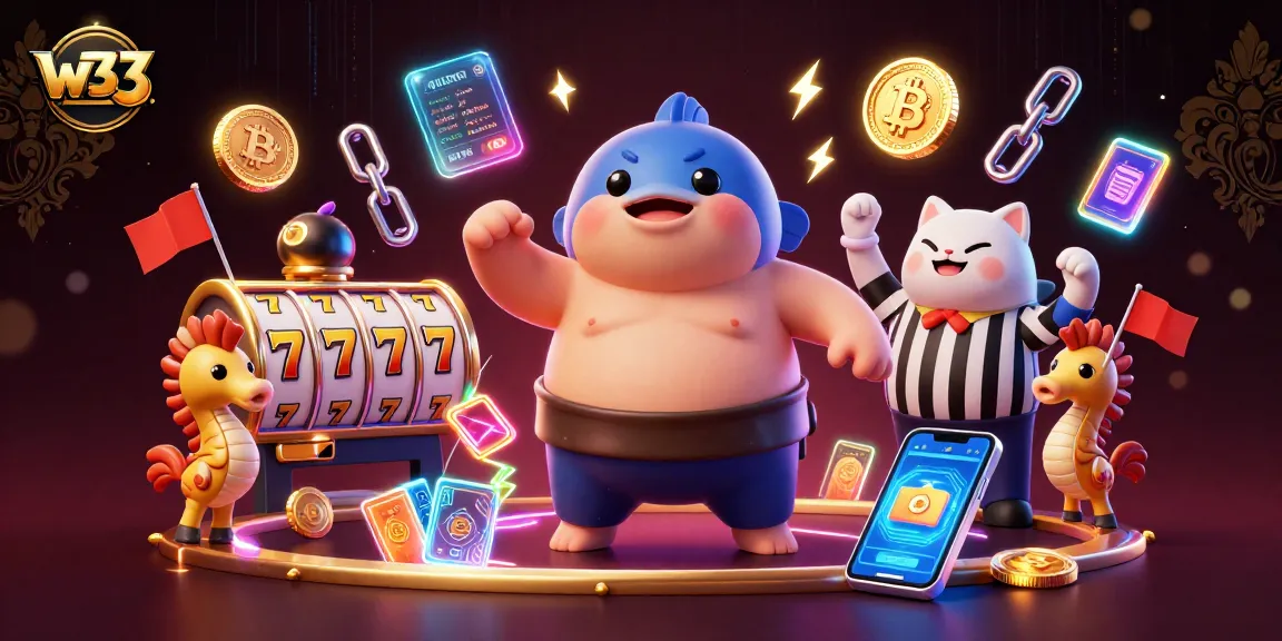 Experience thrilling w33 gameplay with vibrant characters and captivating slot symbols.