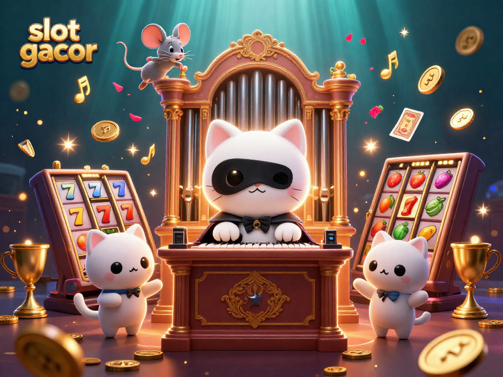 Engaging scene of slot gacor featuring a phantom cat and jackpot symbols.