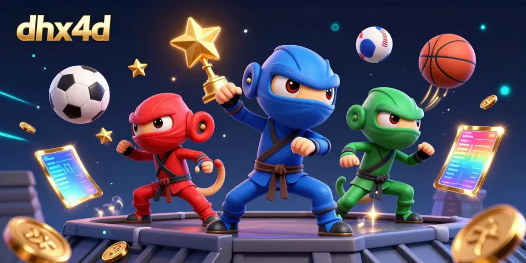 Chameleons ninja dhx4d beraksi di rooftop dengan berbagai elemen perjudian menarik.