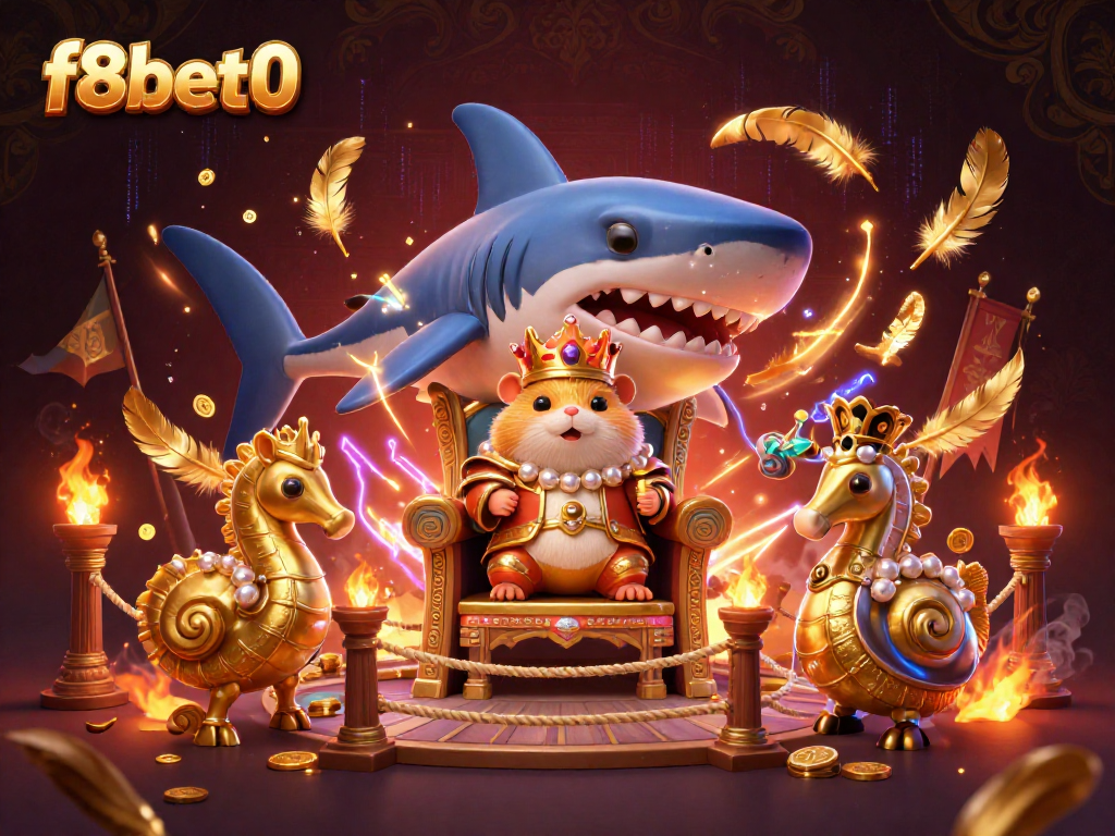 Experience the thrill of f8bet0 with a vibrant 3D casino scene featuring unique characters and game elements.