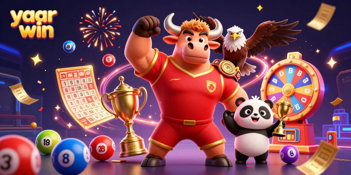 Experience thrilling wins with yaar win's vibrant characters and dynamic lottery elements!