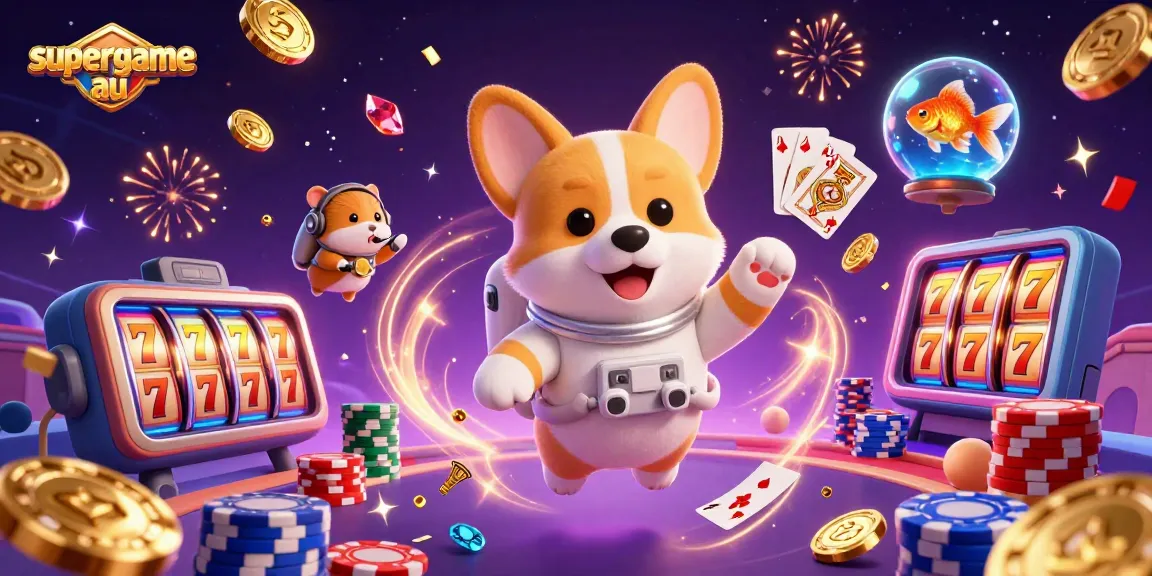 Experience supergame au in a captivating space-themed online casino adventure with playful characters!