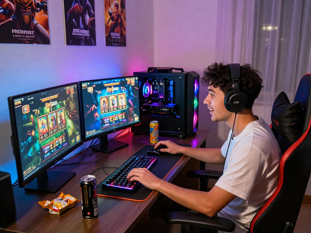 Pengalaman bermain slot gacor di ruang game rumah yang nyaman.