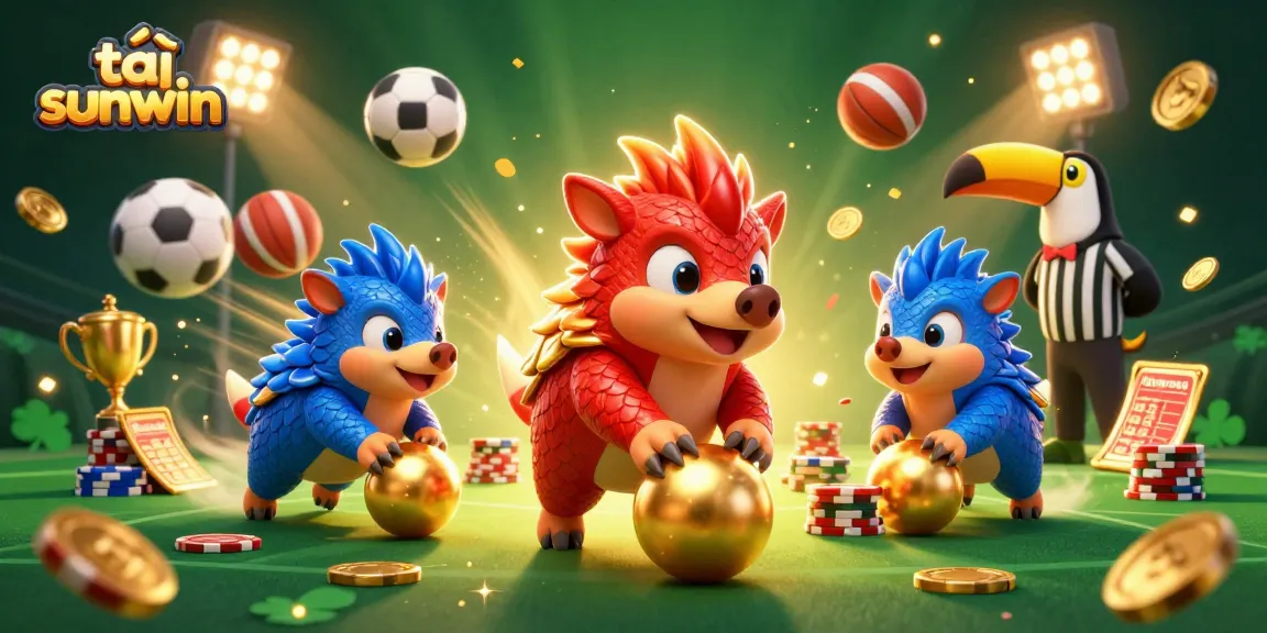 Tải sunwin and enjoy an exciting gameplay experience with the dynamic pangolin characters and casino elements.
